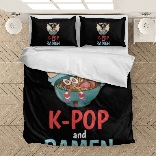 Powered By K-Pop and Ramen Korean Food Anime Bedding Sets