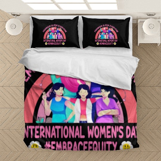 International Women's Day Embrace Equity Feminism Bedding Sets