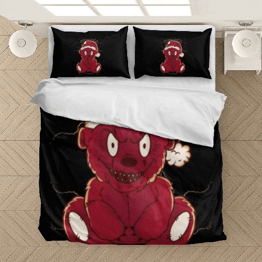 Scary smiling teddy-bear Scary smiling teddy-bear Bedding Sets
