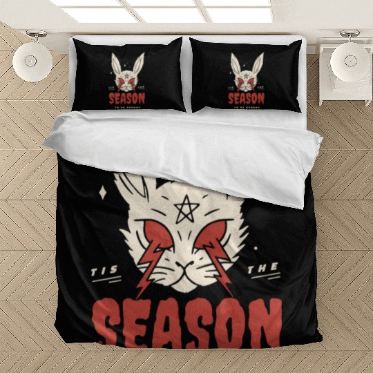 Spooky season scary bunny Spooky season scary bunn Bedding Sets