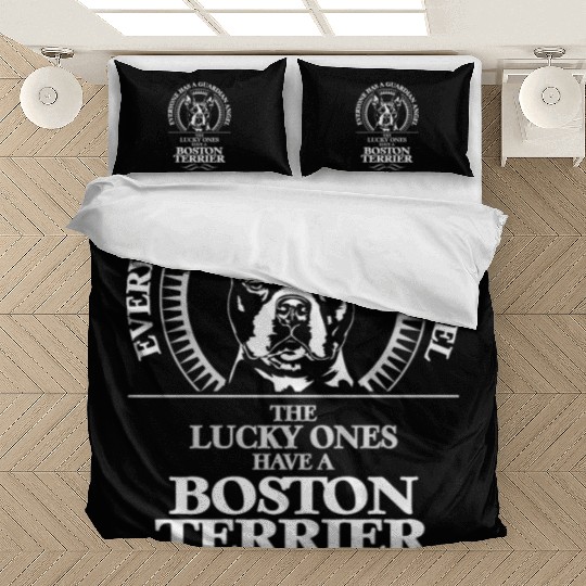 Boston Terrier Guardian Angel Dog quote Bedding Sets