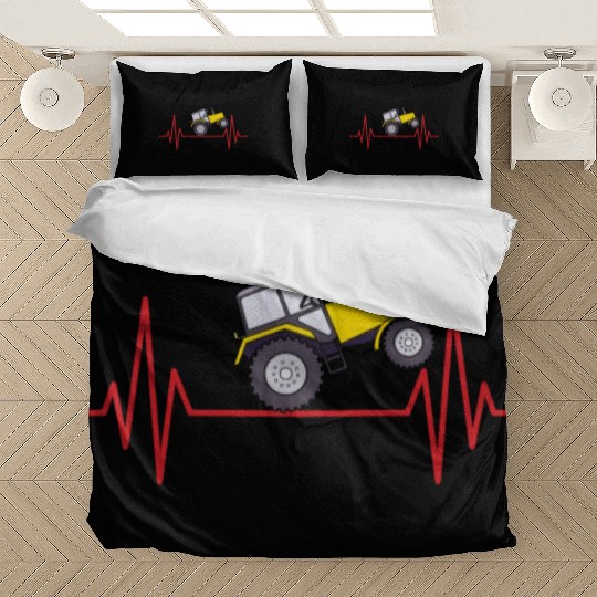 Beat Heart Pulse Tractor Truck Ranch Farm Farmer Bedding Sets