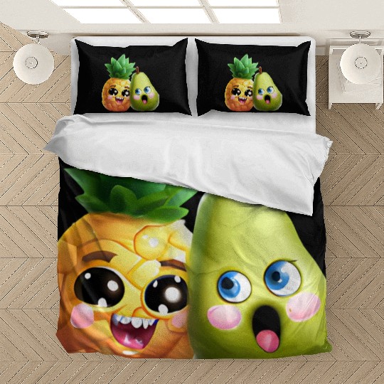 Pineapple pear love - cute fruit design Bedding Sets