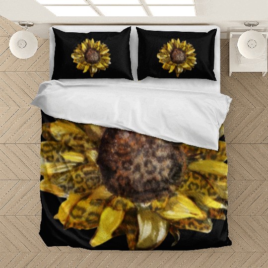Leopard Print Sunflower Bedding Sets