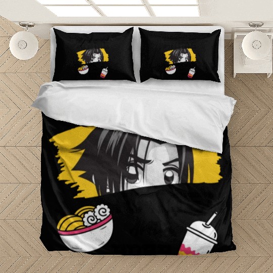Just A Boy Who Loves Anime Ramen And.Boba Tea Bedding Sets