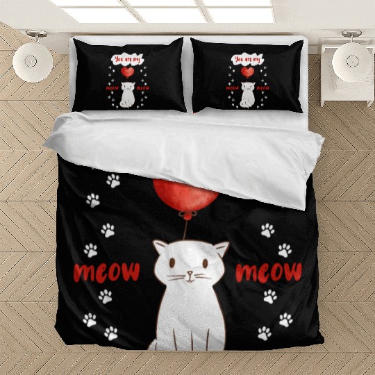 You are my Meow Meow Cute Cat Bedding Sets