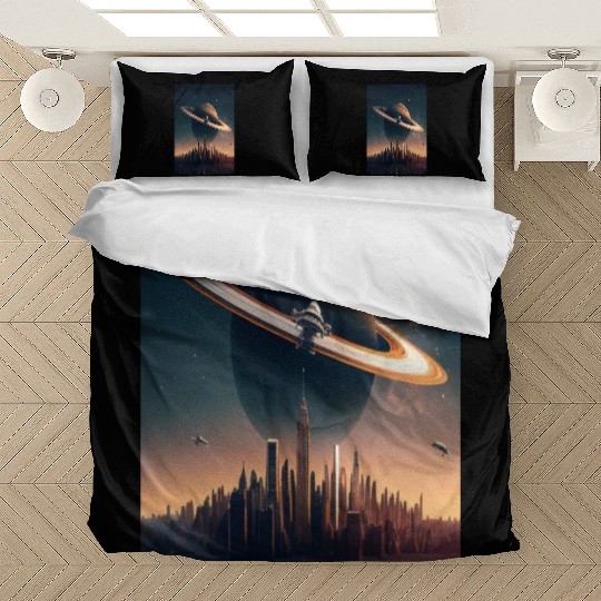 Solar system planet Saturn galaxy Bedding Sets