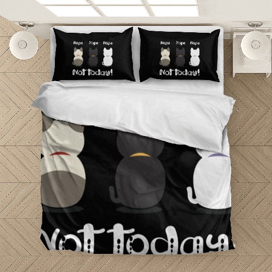 Nope not today three cute kittens illustration Bedding Sets