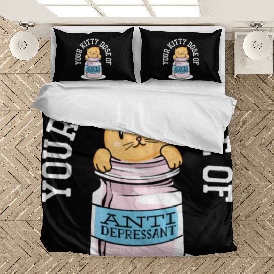 Antidepressant Kitten Medicine Cat Owner Bedding Sets