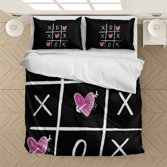 Tic Tac Toe game Funny valentines day gifts Bedding Sets