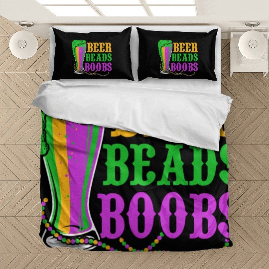 Beer Beads Boobs Mardi Gras Party Bedding Sets
