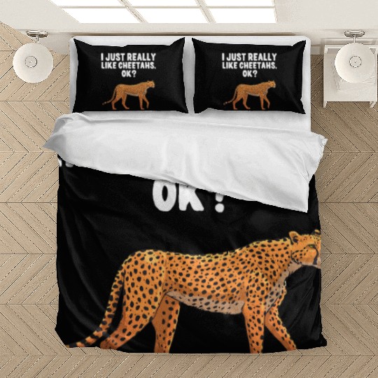 Funny Cheetah Design For Boys Girls Leopard Wildli Bedding Sets