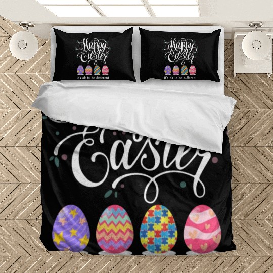 Autism Easter Egg Bunny Puzzle Awareness Bedding Sets