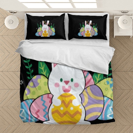 Cute Easter Bunny Egg Hunt Bedding Sets