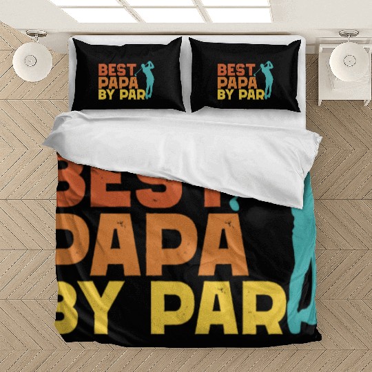 Best Papa By Par Men's Golf Gift Father's Day Papa Bedding Sets