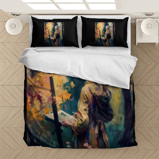 Art Painter Girl Nature Painting Art Painter Bedding Sets