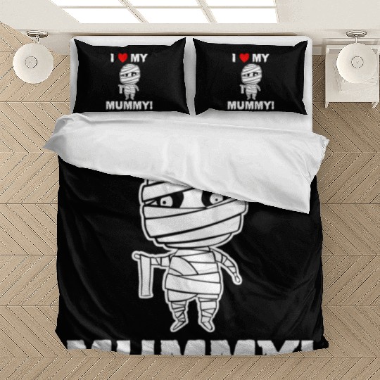 Kids Cute I Love My Mummy Funny Halloween graphic Bedding Sets