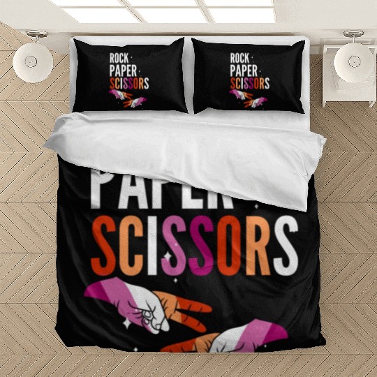 Rock Paper Scissors Lesbian LGBT Pride Lesbian Bedding Sets