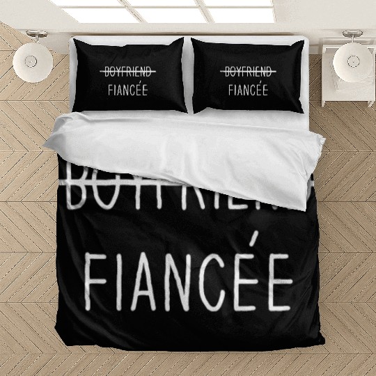 Couple Engagement Engaged Men Funny Fiancee Bedding Sets