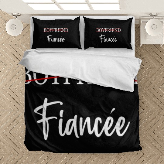 Couple Engagement Engaged Men Funny Fiancee Bedding Sets