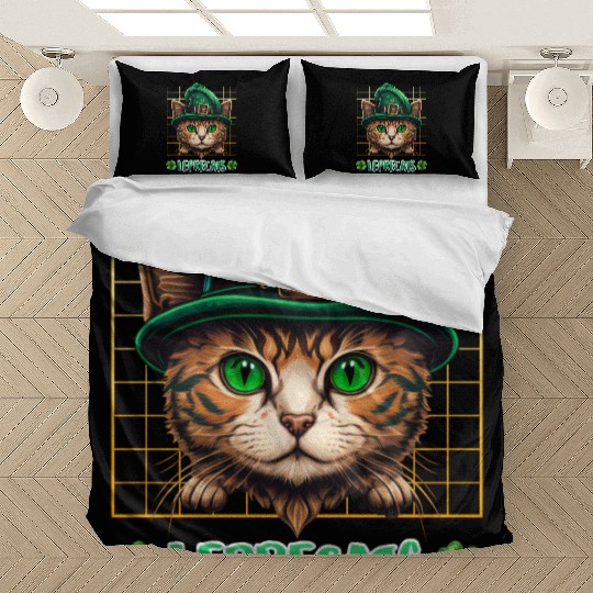 St. Patrick's Day cats leprecats kittens Bedding Sets