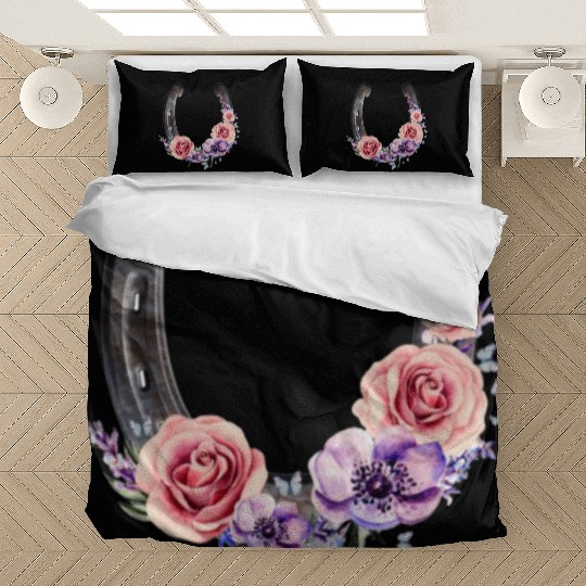 Lucky Floral Horseshoe Bedding Sets