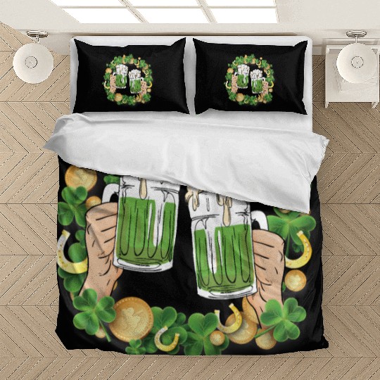 St. Patrick's Day Irish Green Beer, Wine Cups Bedding Sets