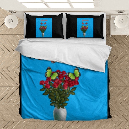 beautiful butterflies and flowers Bedding Sets