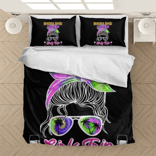 Beaches Booze Besties Girls Trip Spring Break Bedding Sets