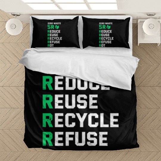 5R Waste Earth Day Planet Environment Trees Bedding Sets