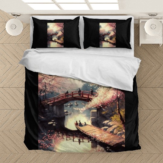 Cherry Blossom Season in Tokyo: A Visual Delight Bedding Sets