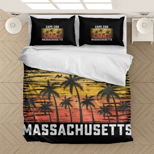 Cape Cod Massachusetts Summer Retro VIntage Bedding Sets