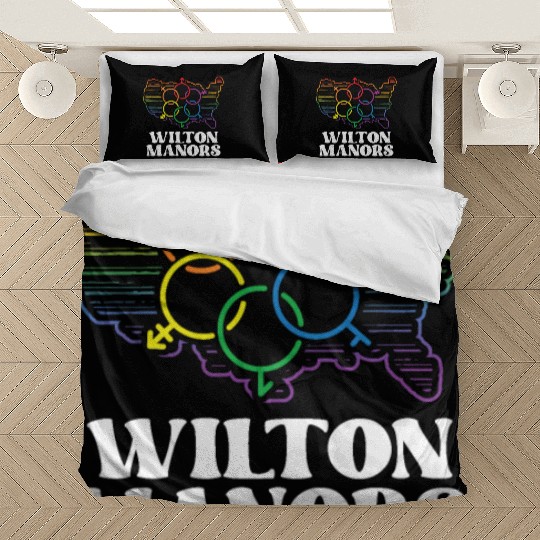 Wilton Manors Pride Flag Pride Month LGBTQ Flag Bedding Sets