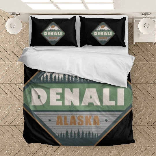 Denali Alaska US Vintage Hiking Design Bedding Sets