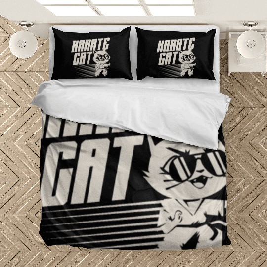 Karate Cat Lover Karate Coach Martial Artist Bedding Sets