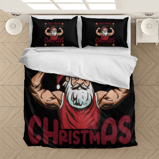 Dear Santa Christmas Gym Training Holiday Workout Bedding Sets