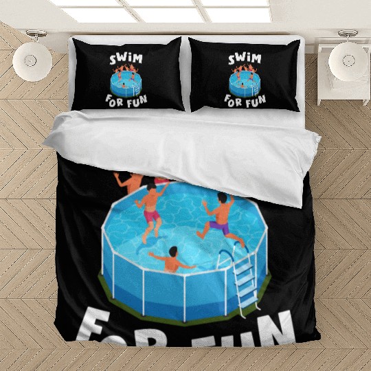 Swim For Fun Swimming Pool Plunge Swimmers Water Bedding Sets