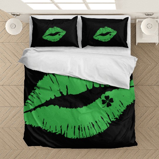 Lips Shamrock Bedding Sets, St Patricks Day Presents
