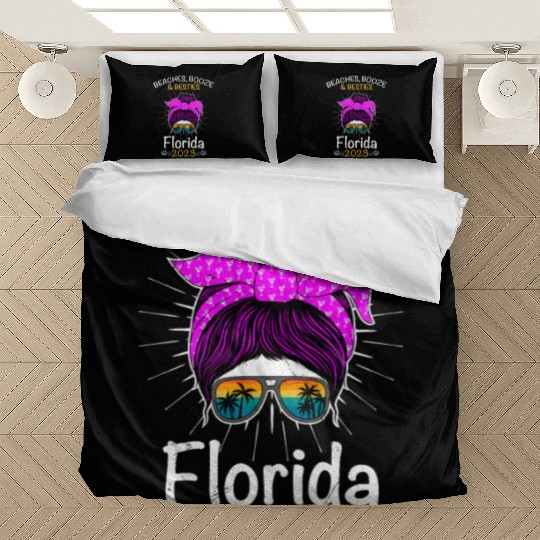 Beaches Booze Besties Florida 2023 Spring Break Bedding Sets