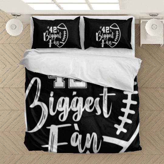 Number 42 s Biggest Fan Bedding Sets Football Mom Dad Fa