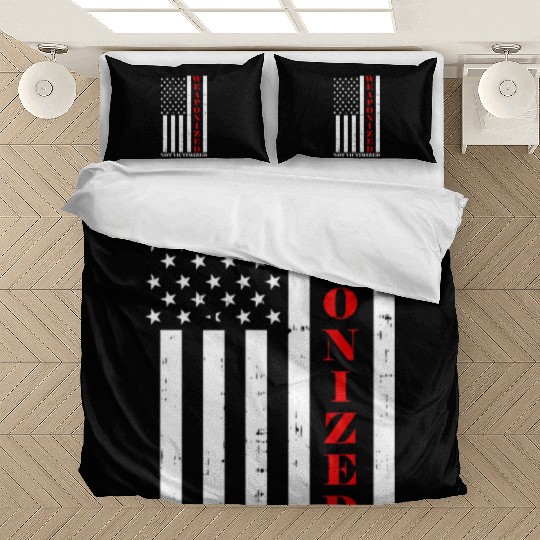 US American Flag Pro Gun Meme Weaponized Not Victi Bedding Sets