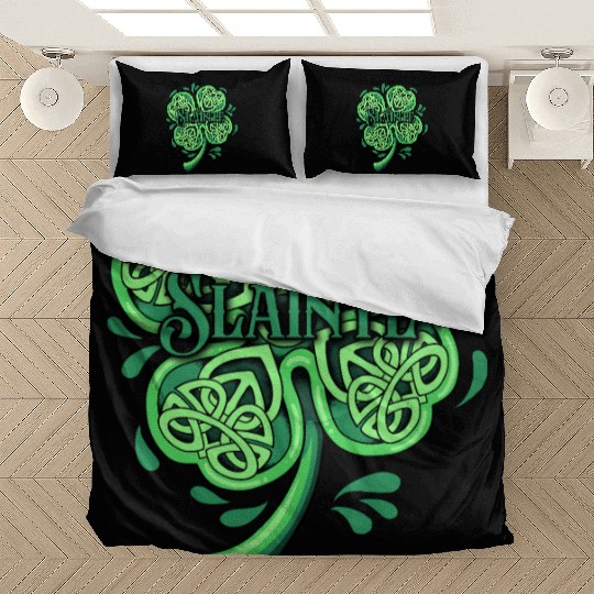 Slainte Irish Cheers Good Health St Patricks Day Bedding Sets