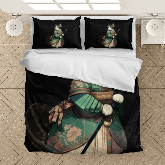 Cat Dressed as Mulan Bedding Sets