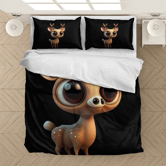 Cute deer cartoon character Bedding Sets