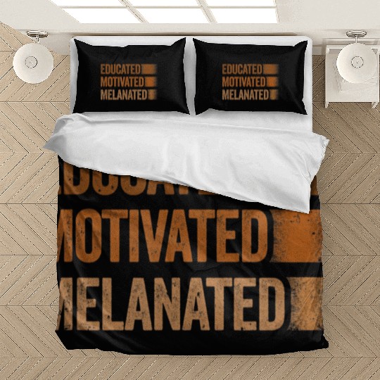 Educated Motivated Melanated Black History African Bedding Sets