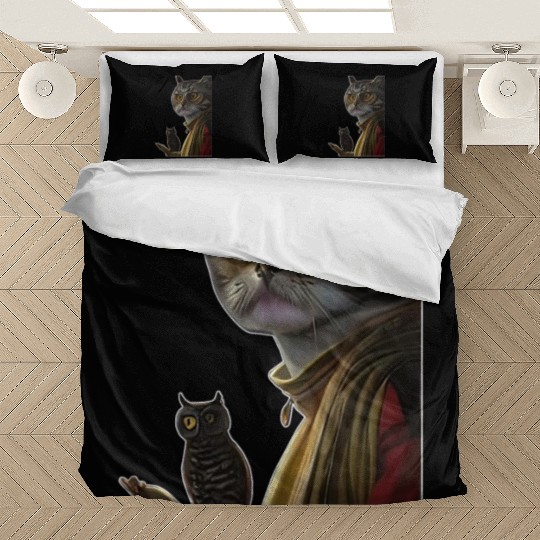 A Cat And An Owl Fantastic Bedding Sets