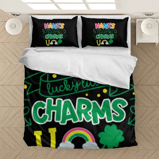 Nana's Lucky Little Charms Clover Shamrock Bedding Sets