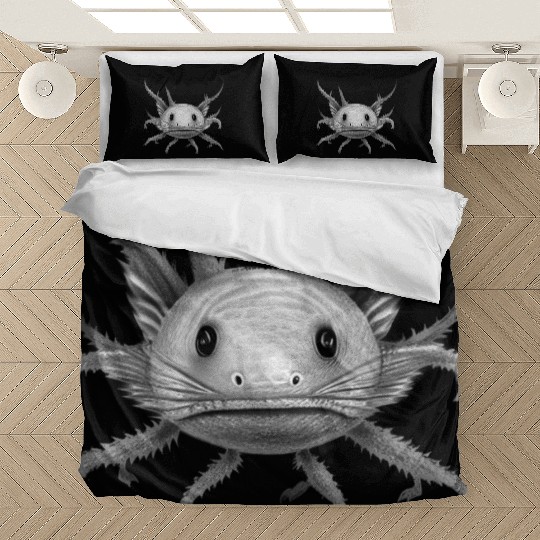 axolotl staring at you - original color Bedding Sets