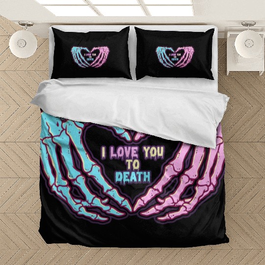 Pastel Goth I Love You To Death Bedding Sets