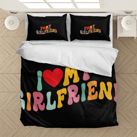I Love My Girlfriend I Red Heart My Girlfriend GF Bedding Sets